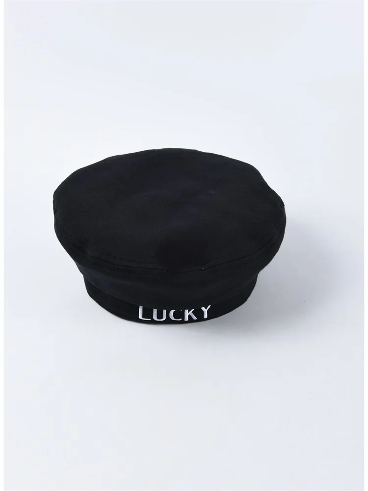 Женские осенние береты с надписью Lucky вышивка шапки-береты Bonia Femininos
