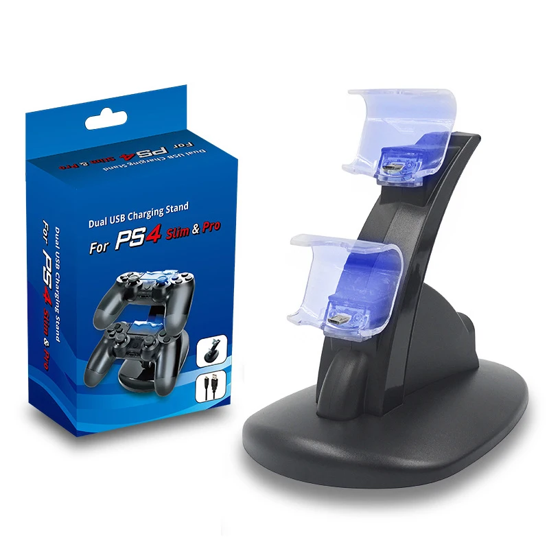 

USB Dual Charging Stand for PS4 Controller Charging Dock Station for Sony Playstation 4 PS4 Pro PS4 Slim Controller Charger Dock