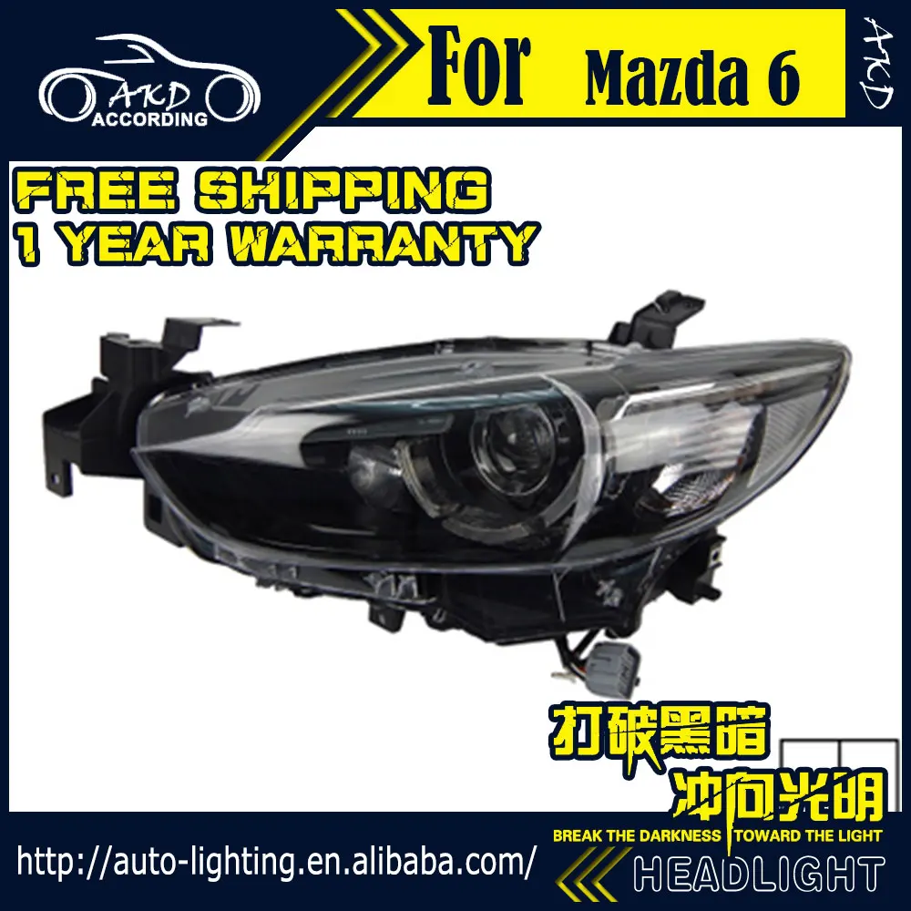 AKD автостайлинг фара для Mazda 6 2017 Новый дизайн Atenza светодиод DRL H7 D2H Hid опция
