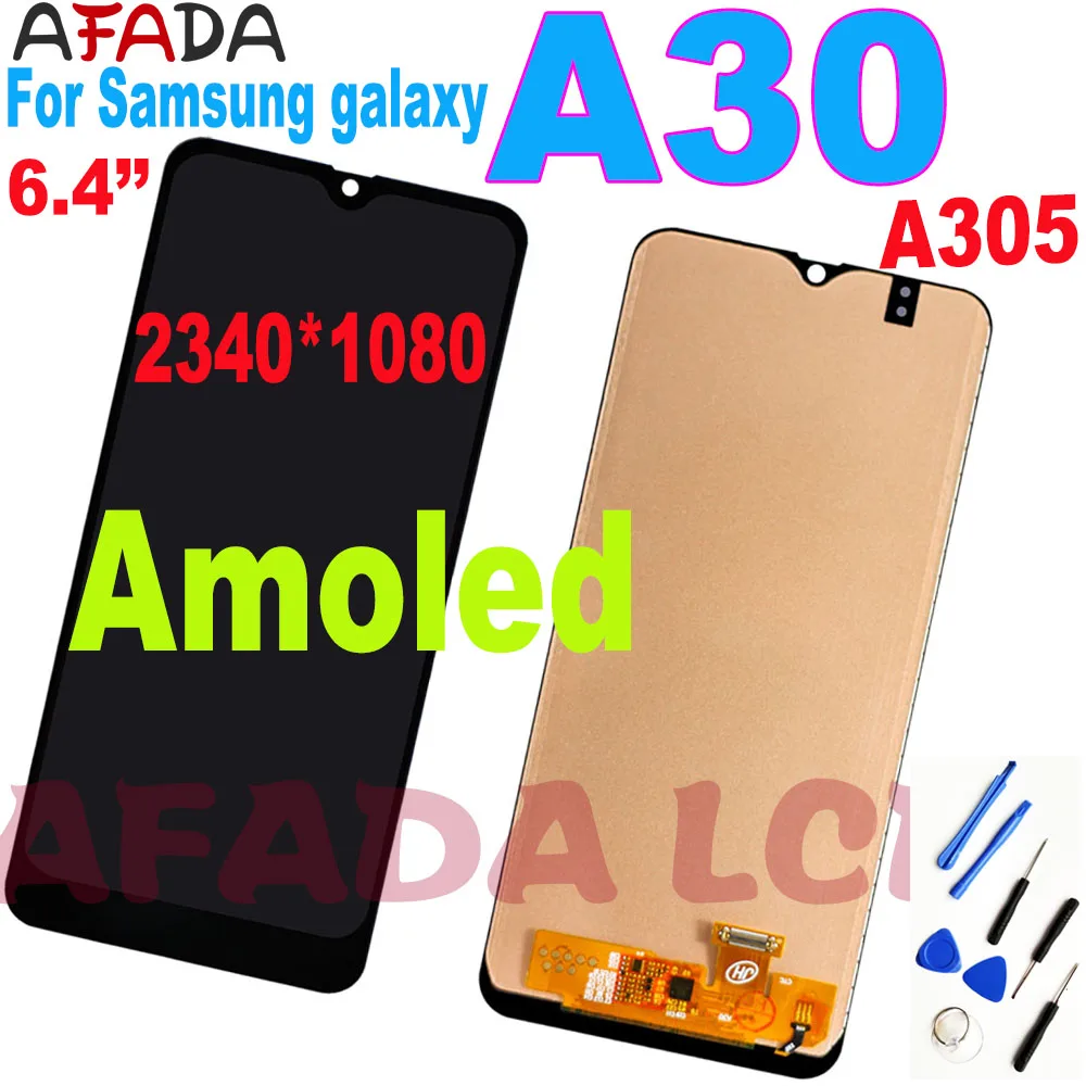6.4 Per Samsung Galaxy A30 A305Ds A305Fn A305G A305Gn A305Yn A305F A305A Display Lcd Touch Screen Digitizer Assembly Per A30 Lcd