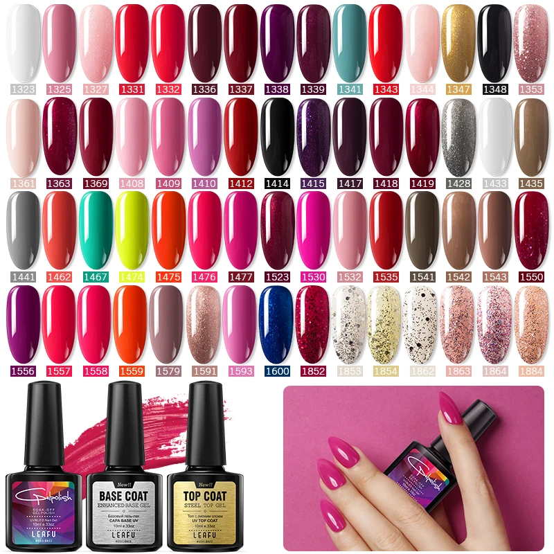  Modelones 60 Colors Led Gel Nail Lacquer Soak Off Hybrid UV Nail Polish Enamel 60 Colors Long Lasti