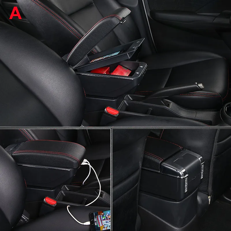 For Nissan Tiida Armrest For Nissan Sylphy Versa Tiida Latio car Armrest box PU Leather Retrofit parts Storage box 2007-2017