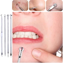4 шт./компл. палка Пинцет петля ложка для ухода за кожей лица штранг-прессования от угревой сыпи раздавить против экстрактор для прыщей Blackhead комедонов от угревой сыпи на уход за кожей лица