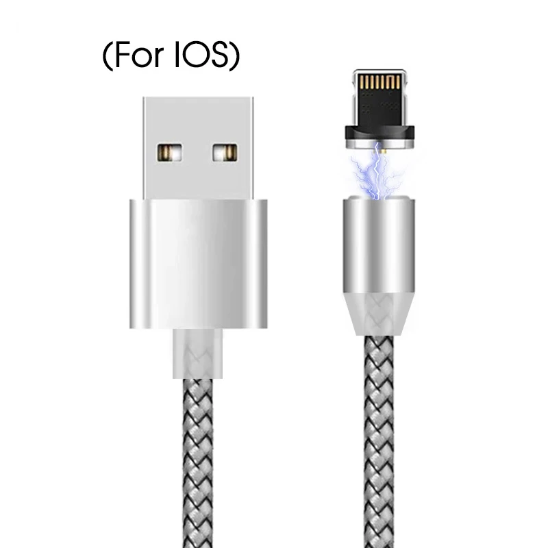 white-LT Магнитный кабель Micro USB type-C для samsung для iOS кабель быстрой зарядки шнур Magne touch Charge type C USBC 1 м 2 м провод - Цвет: white-LT