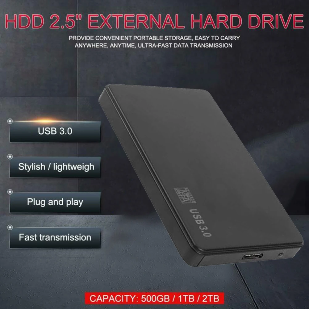 500GB 1 2T Portable USB 3 0 HDD External Storage Mobile Hard Disk Drive for Laptop 4