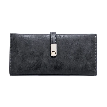 

Hot Ultrathin Sweet Matte Leather Long Wallet for Women Magnet Hasp Phone Purses for Ladies Cards Holder Fresh Girls' Coin Purse