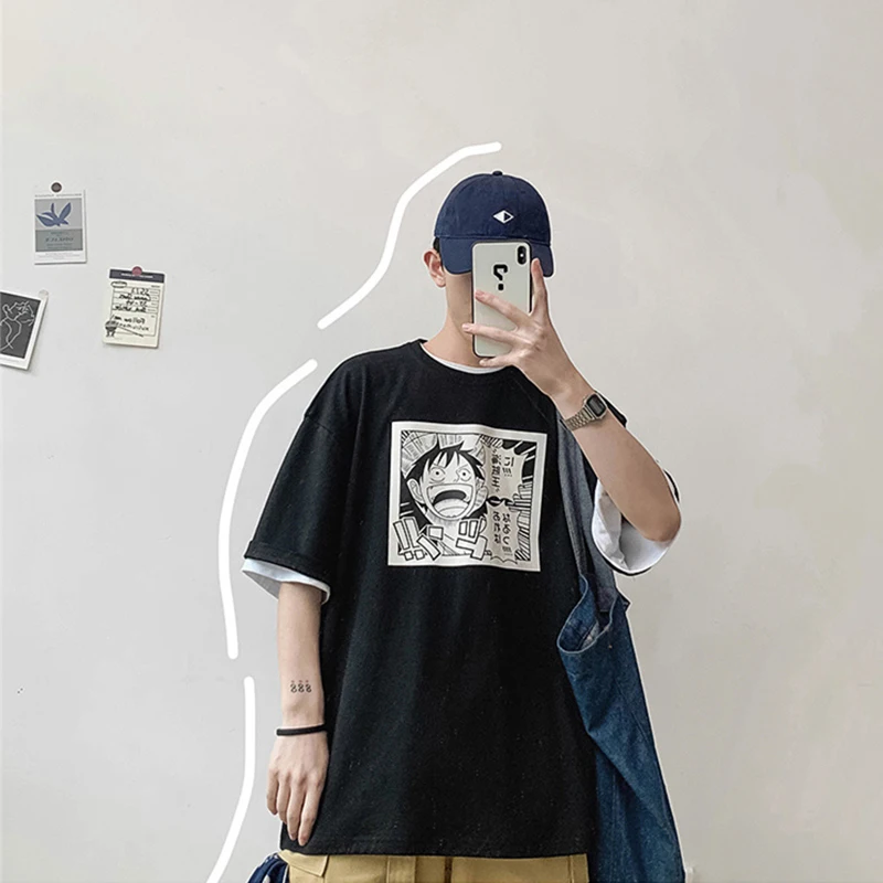 summer man's T-shirt men clothes 2019 cratoon One Piece Print Vogue hip hop camiseta hombre Leisure All-match t-shirt with print summer man's T-shirt men clothes 2019 cratoon One Piece Print Vogue hip hop camiseta hombre Leisure All-match t-shirt with print