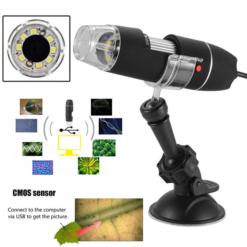 1000x Мини цифровой USB микроскоп Лупа эндоскоп видео камера Microscopio подарок для детей