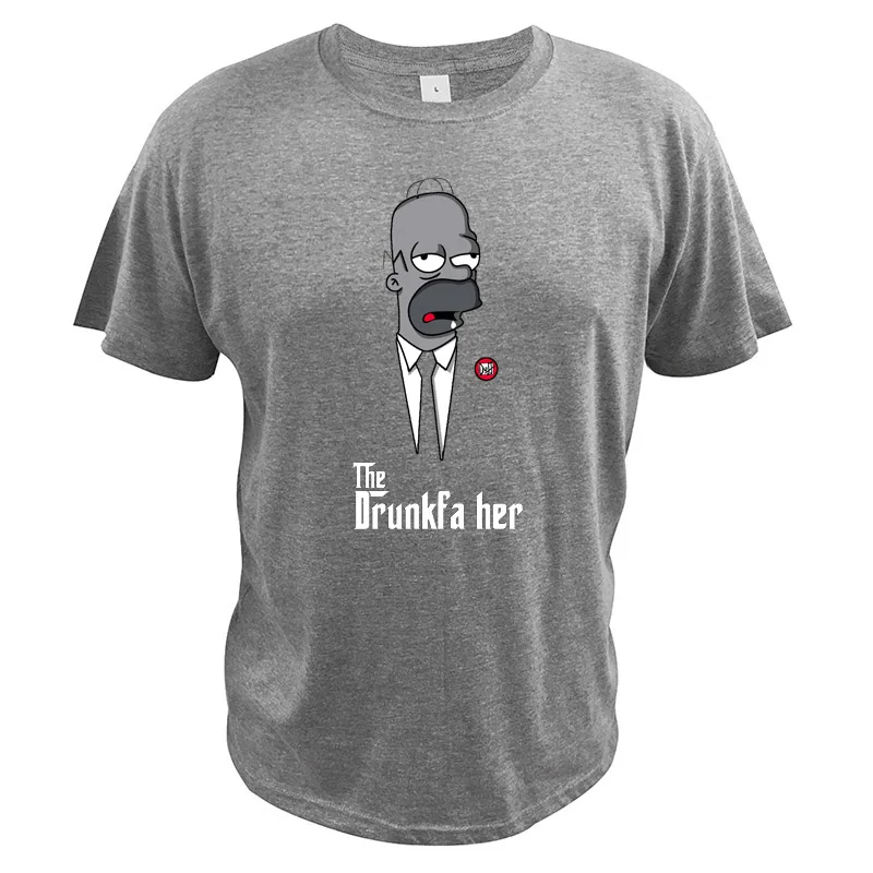 Футболка для отца пьяна Симпсон с крутым костюмом Удобная Camiseta хлопок ЕС Размер забавная футболка с героями мультфильмов