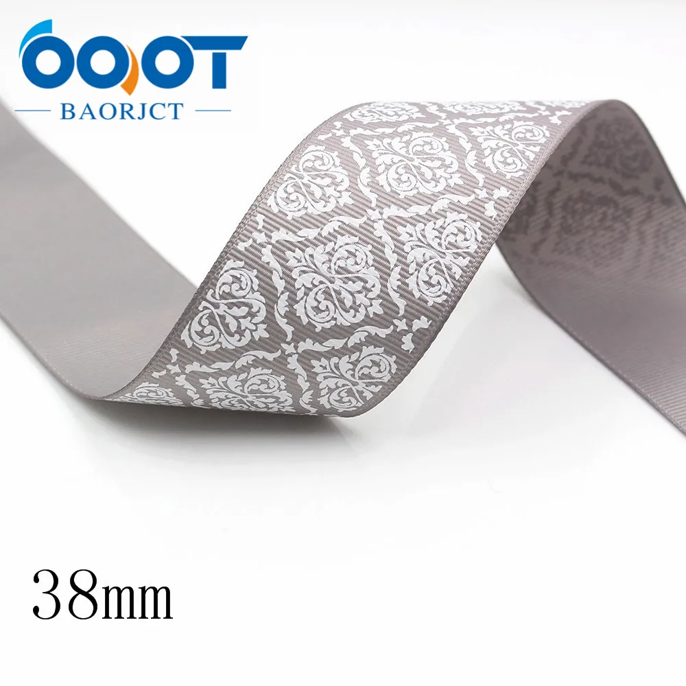 I-191214-2771 OOOT BAORJCT I-191214-2767, 10 ярдов 38 мм, красочные геометрические печатные корсажные ленты, одежда лук кепки DIY материалы украшения - Цвет: I-191214-2771