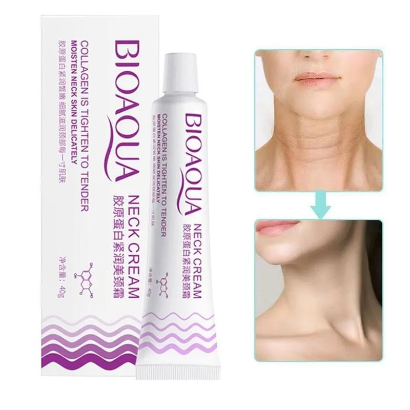 40ml Collagen Neck Cream Anti Wrinkle Smooth Neckline Cream Refreshing Face Neck Whitening Cream