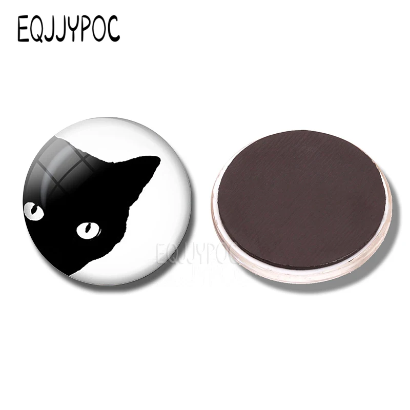 Cute Cat Decorative Refrigerator Magnets Lovely Animal Lucky Cat Couple 30MM Fridge Magnet Message Board Home Decoration