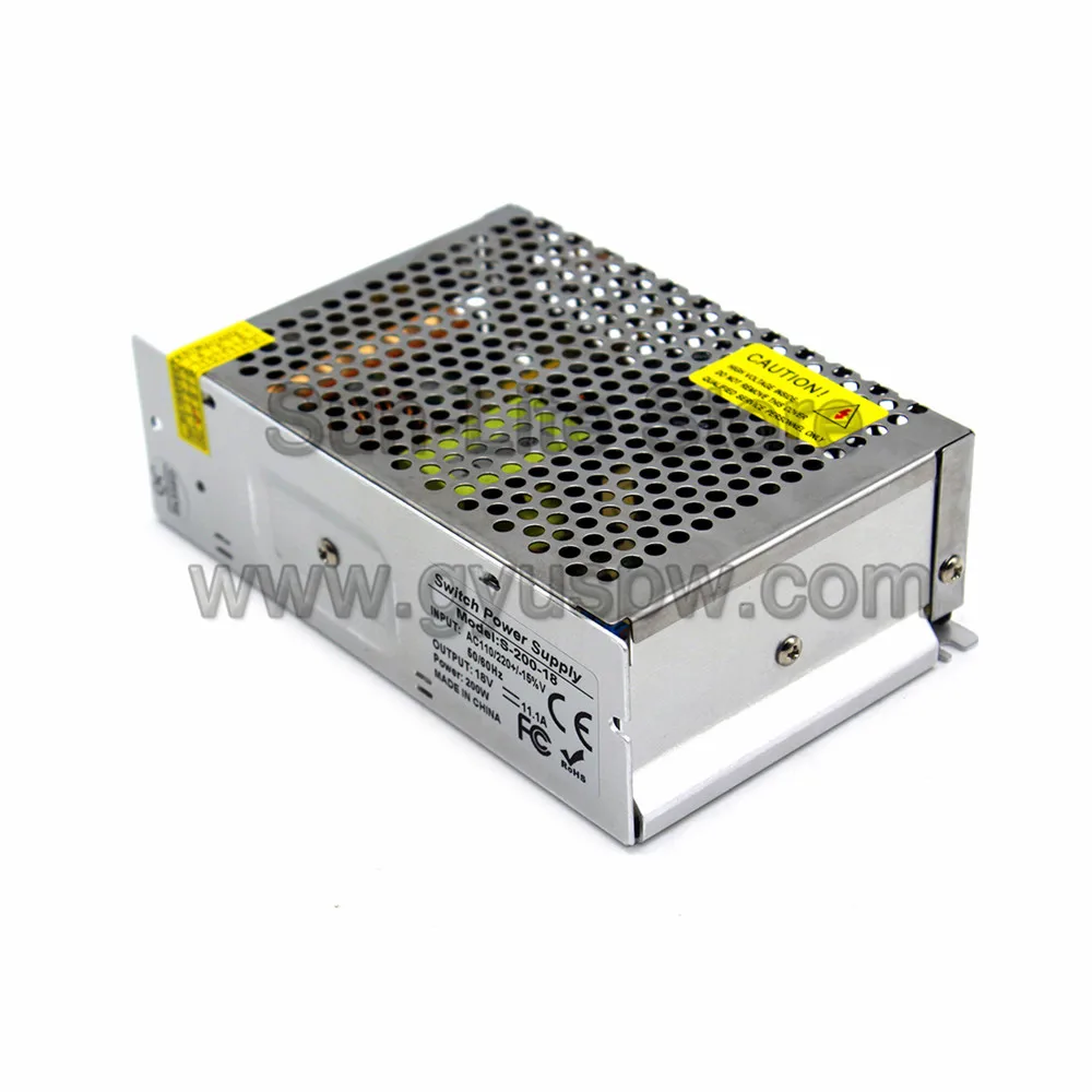 Регулируемый импульсный источник питания 18V 11A 200W преобразователь Трансформатор 110V 220V AC в DC18V SMPS для ЧПУ DC принтер шаговый двигатель