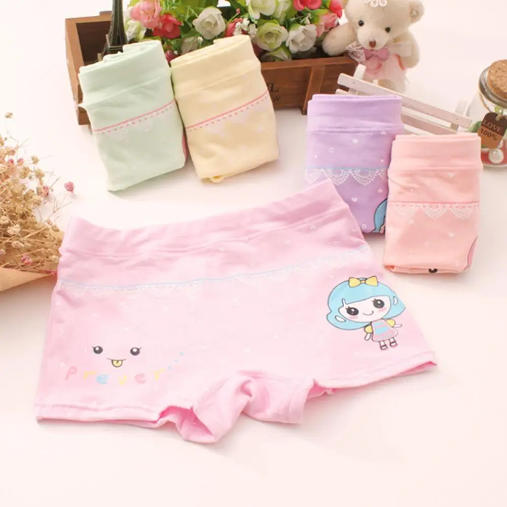 girl 1 pc random Новое Модное детское нижнее белье, детские трусики, трусы для девочек, нижнее белье для мальчиков, милые трусики с рисунками из мультфильмов, мягкая и эластичная одежда для детей - Цвет: girl 1 pc random