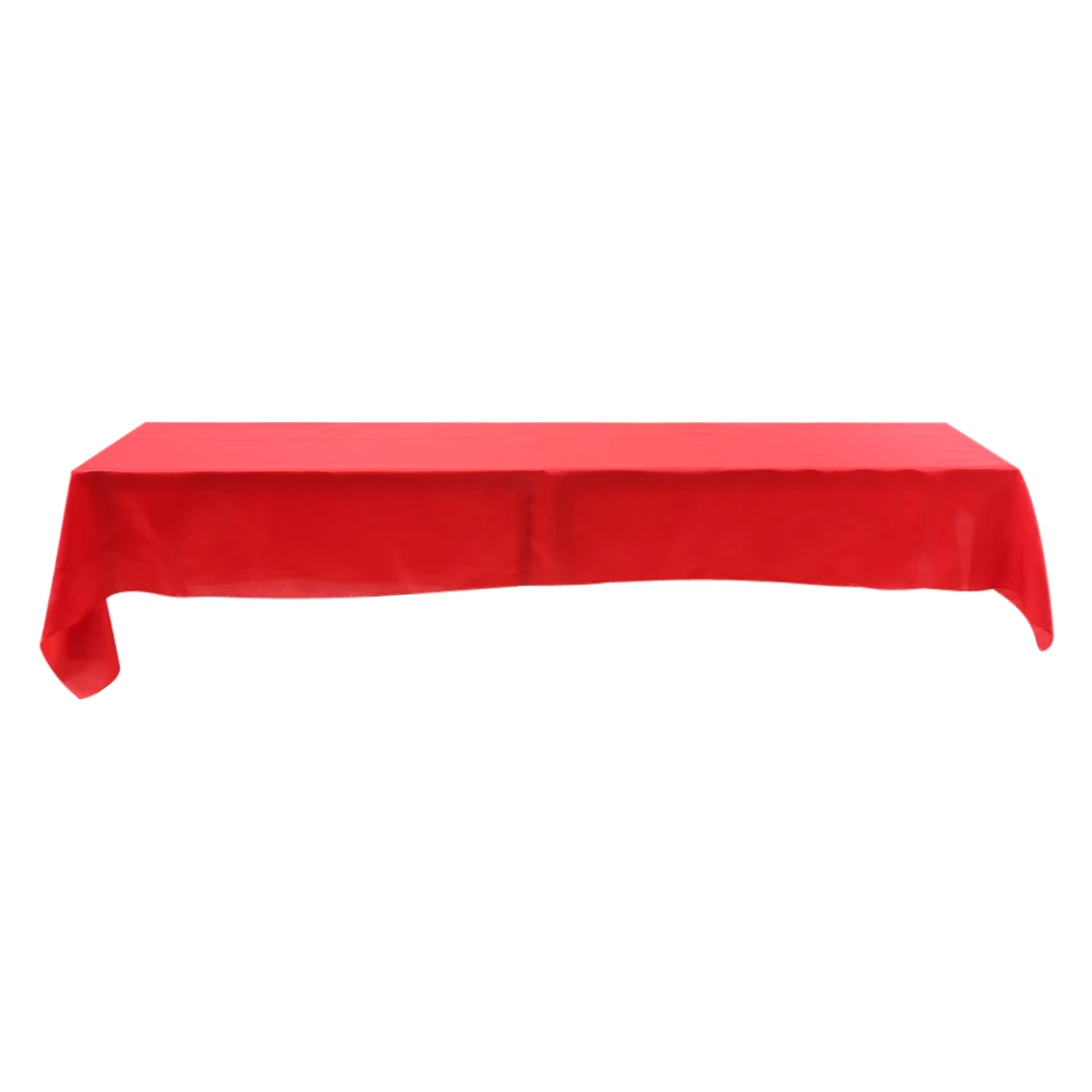 145x320 см Встроенная Стретч PolyesterTablecloth прямоугольная скатерть с подшитые края для свадебного банкета, вечеринки скатерть