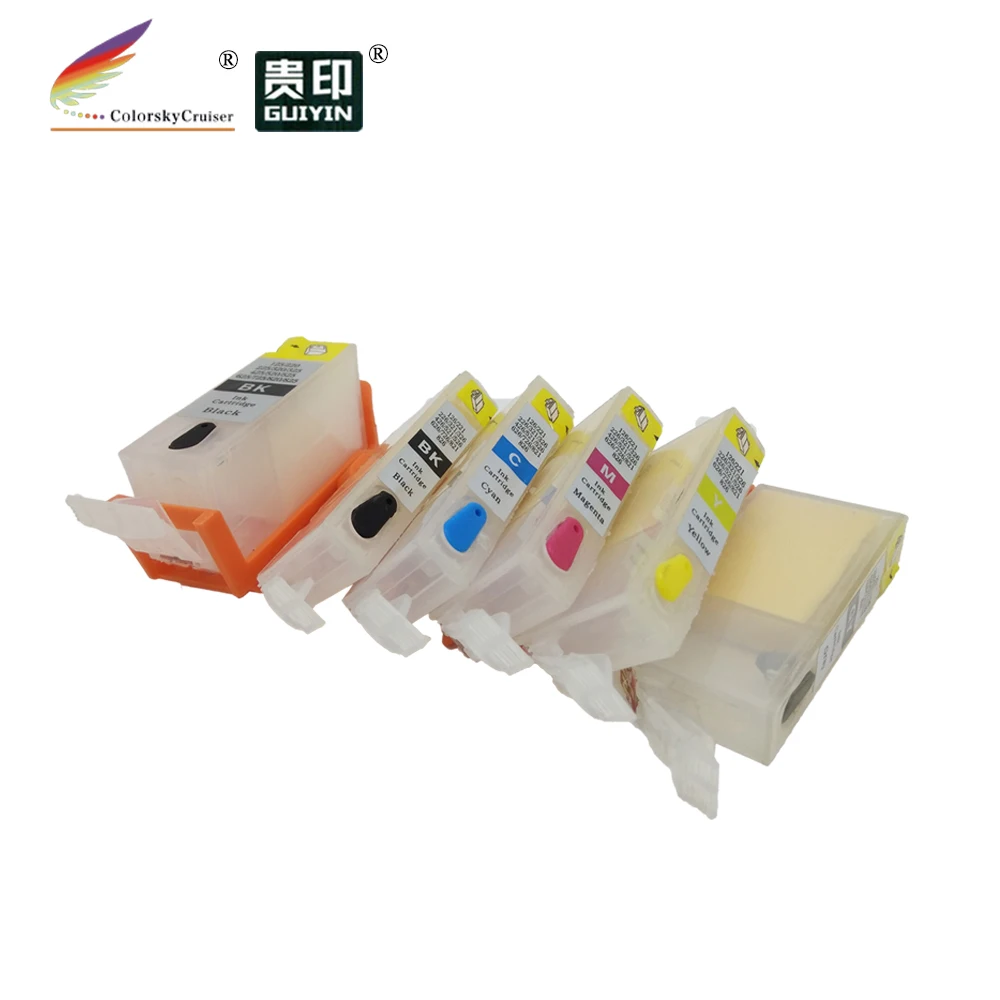 (RCC325 6) Заправляемый картридж с чернилами для Canon BCI325 BCI 325 BCI326 EOS PIXMA MG8130 MG6130 K/C/M/Y/GY|ink