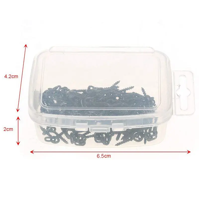 Горячая HG-100pcs винты для приманки 14 мм с овальными петлями Вертлюг, карп для рыбалки