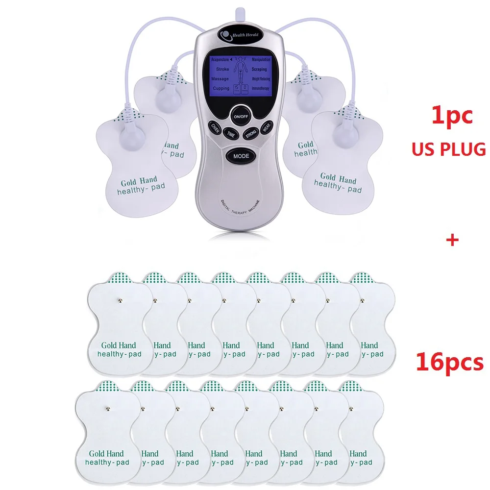 Электрический Herald Tens корпус иглоукалывания массаж мышц Цифровая терапия машина для спины шеи ноги здоровье - Цвет: US Package C