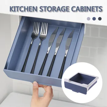 

Drawer Organizer Kitchen Pull-out Space Saver Home Storage Shelf Box Punch-free Drawer Desktop Organiser Base Cabinets #F5