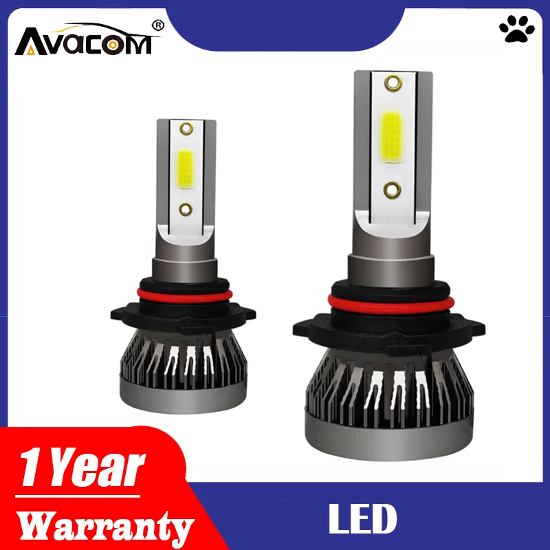 Светодиодная фара для мотоцикла AVACOM h7 h4 6500k 12V 30W лампа 4000LM COB H1/H7/H8/H9/H11/9005/9006