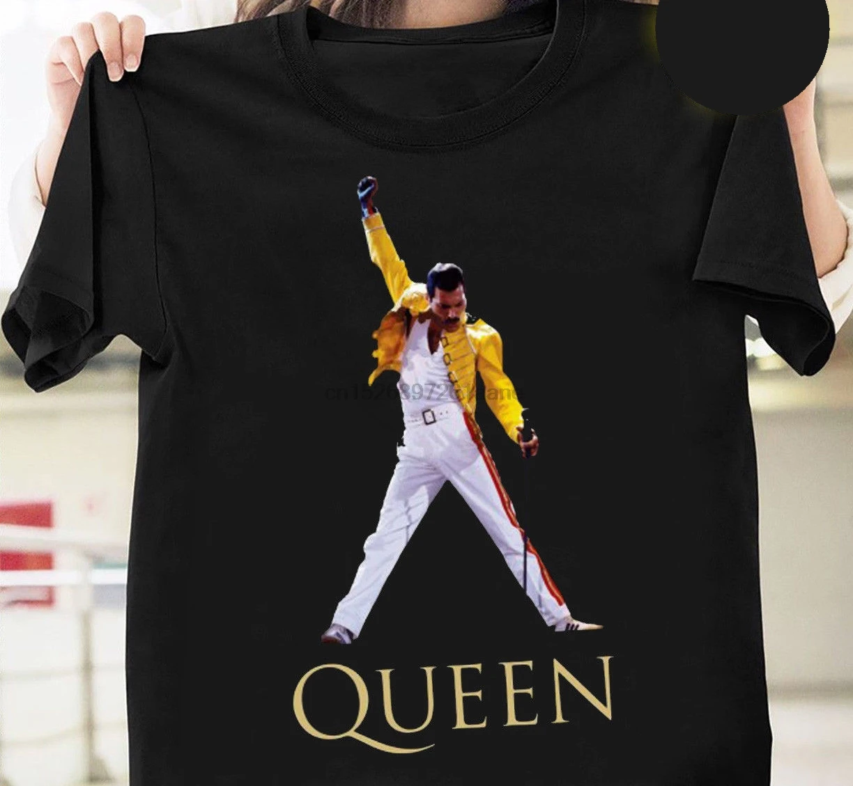 Футболка Queen Freddie Mercury Live On концерт черная Хлопковая мужская футболка размера S-3Xl 3D