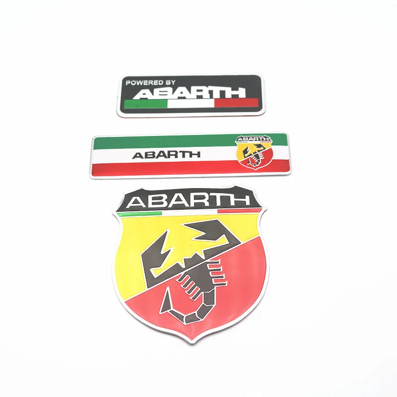 Металлический Алюминий стикер с изображением Италии Скорпион клей Abarth Знак
