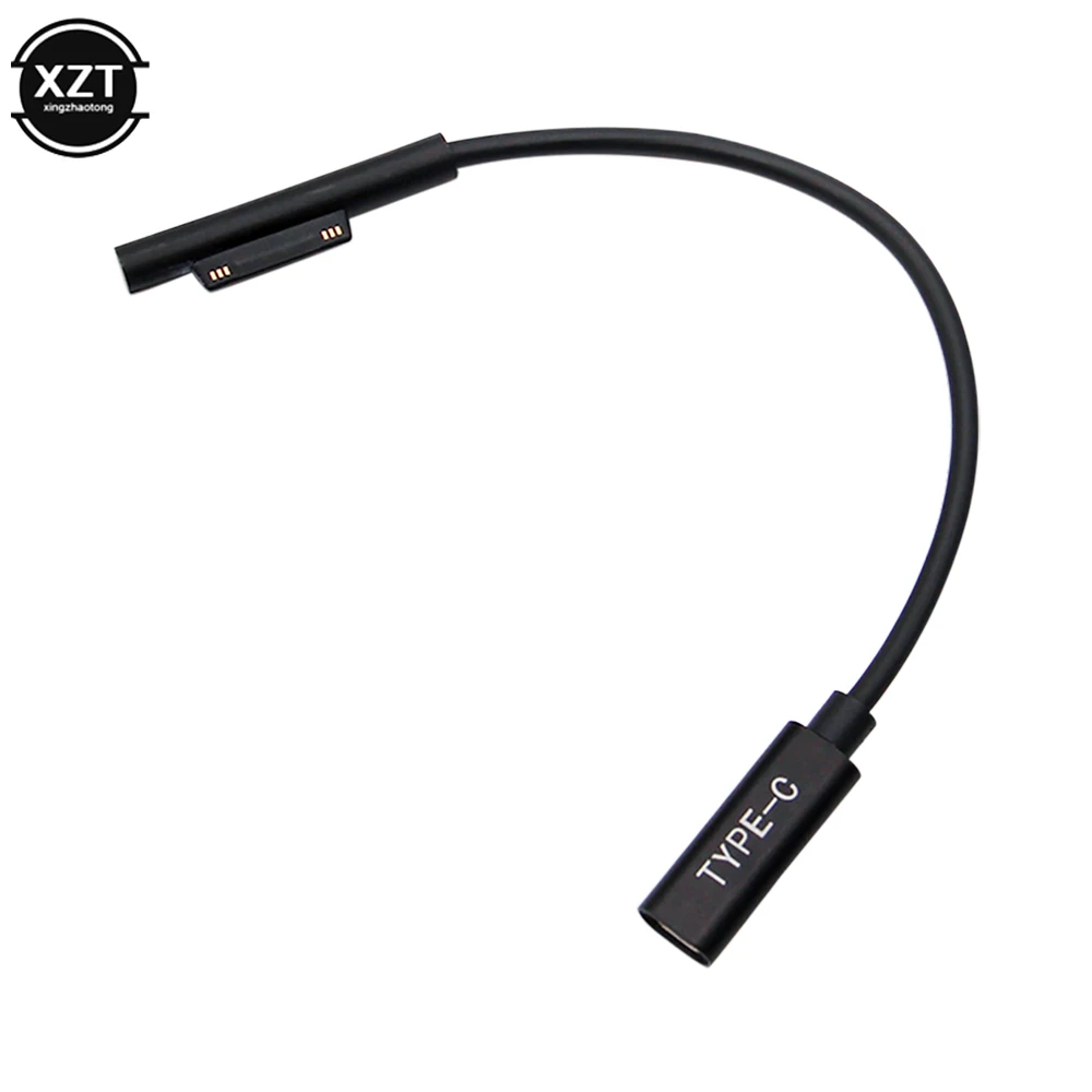 20CM 15V 3A USB Type-C Power Supply for Microsoft Surface Pro 3 4 5 6 Go PD Charging Adapter Cable DC Cord Fast Charger Tablet