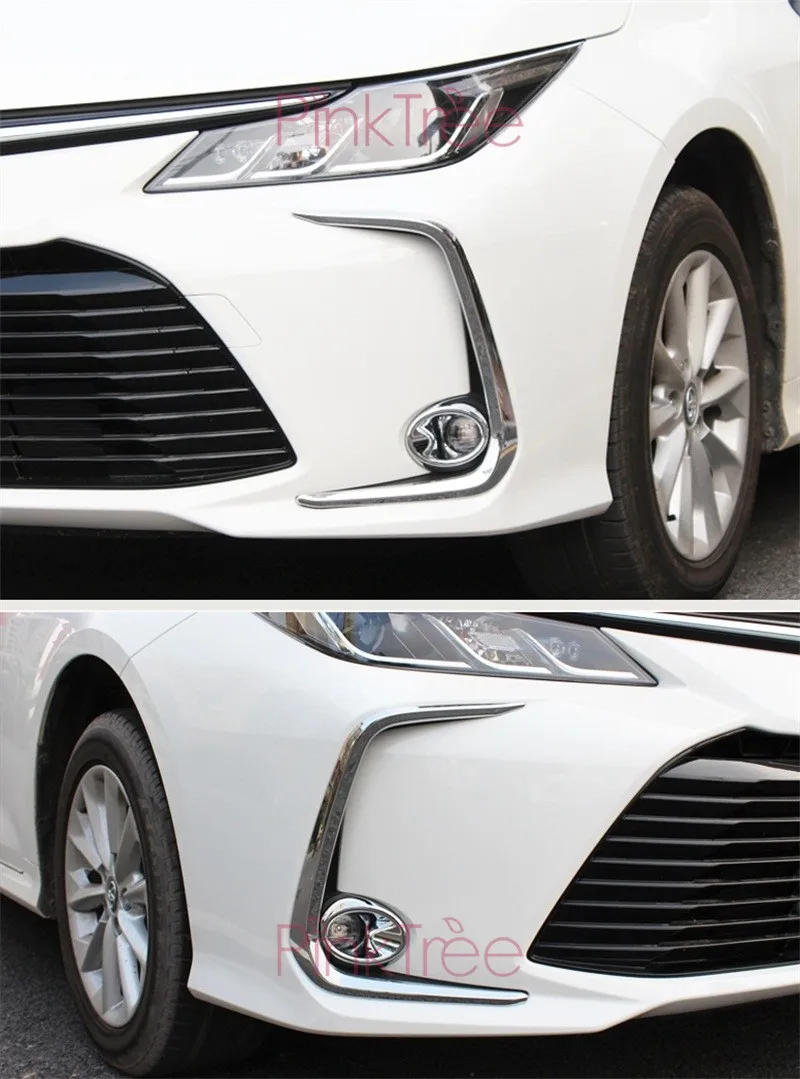 Для Toyota Corolla хромированный передний противотуманный светильник, противотуманный светильник, накладка на автомобиль, внедорожник, аксессуары для укладки