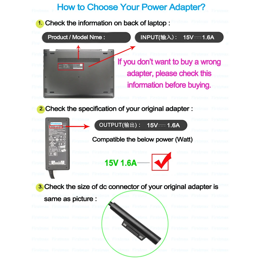 15V 4A 65W AC Adapter tablet pc charger 1706 for Microsoft Surface Pro 3 4 1631 1724 Surface Book Core i5 Model 1705