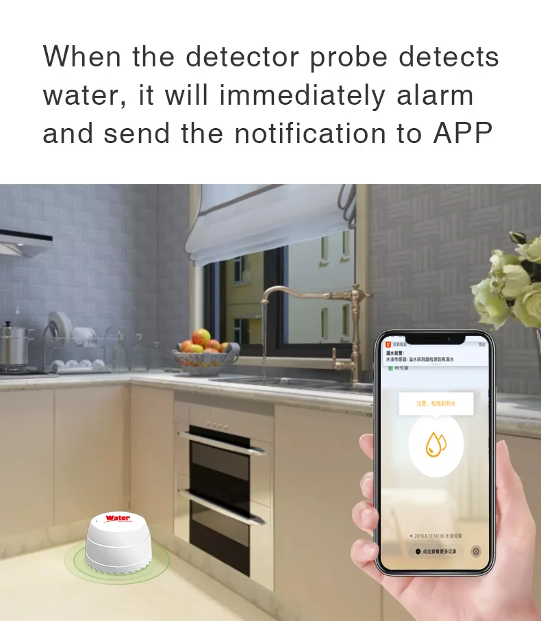 Sensor de Vazamento de Água Detector de Água Compatível com Tuyasmart Novo Branco Tuya Wifi Vida Inteligente App 10 Cheap Sensor e detector