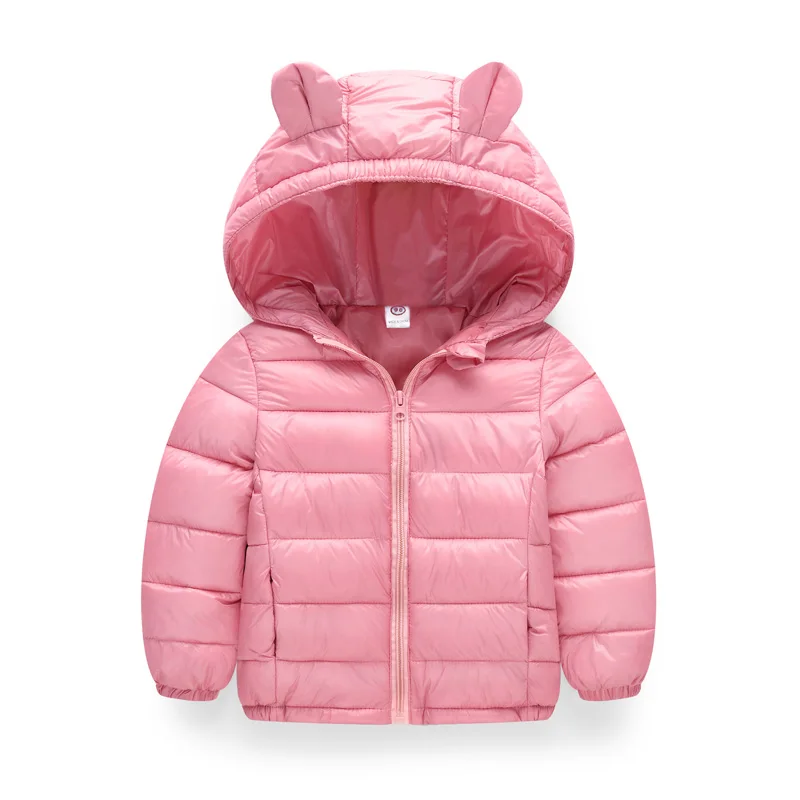 Пальто для младенцев; коллекция года; осенне-зимние куртки для малышей; куртка для маленьких мальчиков; детская теплая верхняя одежда; пальто для маленьких девочек; куртка; Одежда для новорожденных - Цвет: Розовый