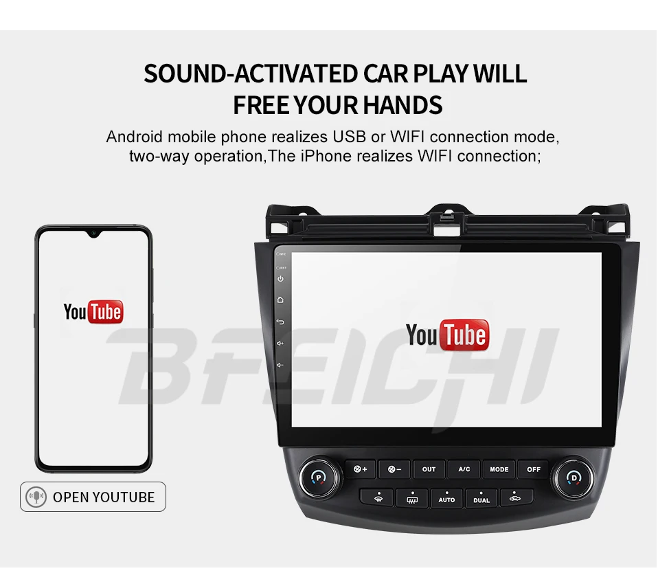 Top android 9.0 car dvd gps player for honda Honda Accord 7 2003-2007 with radio gps navigation support mirror link steering wheel 12