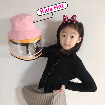 

Pudcoco Baby Kids Protective Cap Anti Infection Protective Hat Eye Protection Anti-fog Windproof Hat Anti-saliva Face Cover Cap