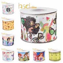 HSDRibbon 7/8 дюймов 1-1/2 дюймов 3 дюймов изготовленный на заказ набивной рисунок «камень, ножницы, бумага» корсажная лента 50 ярдов/рулон