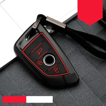 

car key case Zinc alloy silica gel for BMW X1 F48 X3 X4 X5 X6 730 750 F30 E90 E46 E34 E70 5 5 6 6 7 Series F15 F16 G30 G11 f39