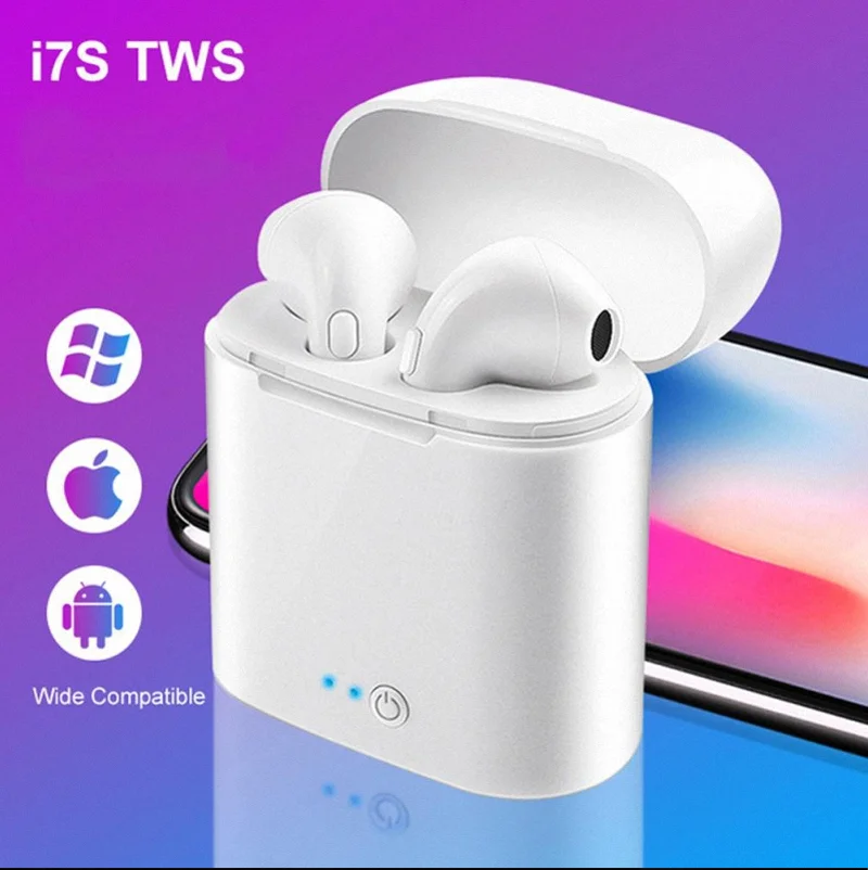 

i7 TWS Twins Wireless Earbuds Bluetooth Stereo Headset Earphones For iPhone Xiaomi Huawei Samsung Smart Phone