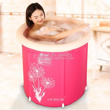 

21%Folding Bathtub Home Large Adult Bath Barrel Thickening Children Folding Bucket Inflatable Small Apartment