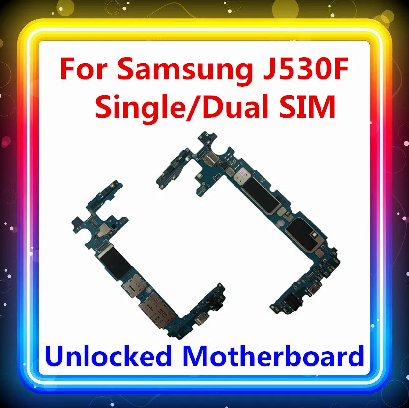 J5 одна двойная SIM J530F материнская плата для samsung Galaxy J5 J530F разблокированная материнская плата с полным чипом Android OS материнская плата