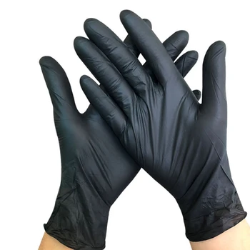 

100PCS Black Disposable Gloves Dishwashing/Kitchen/Medical /Work/Garden Gloves Universal for Left And Right Hand