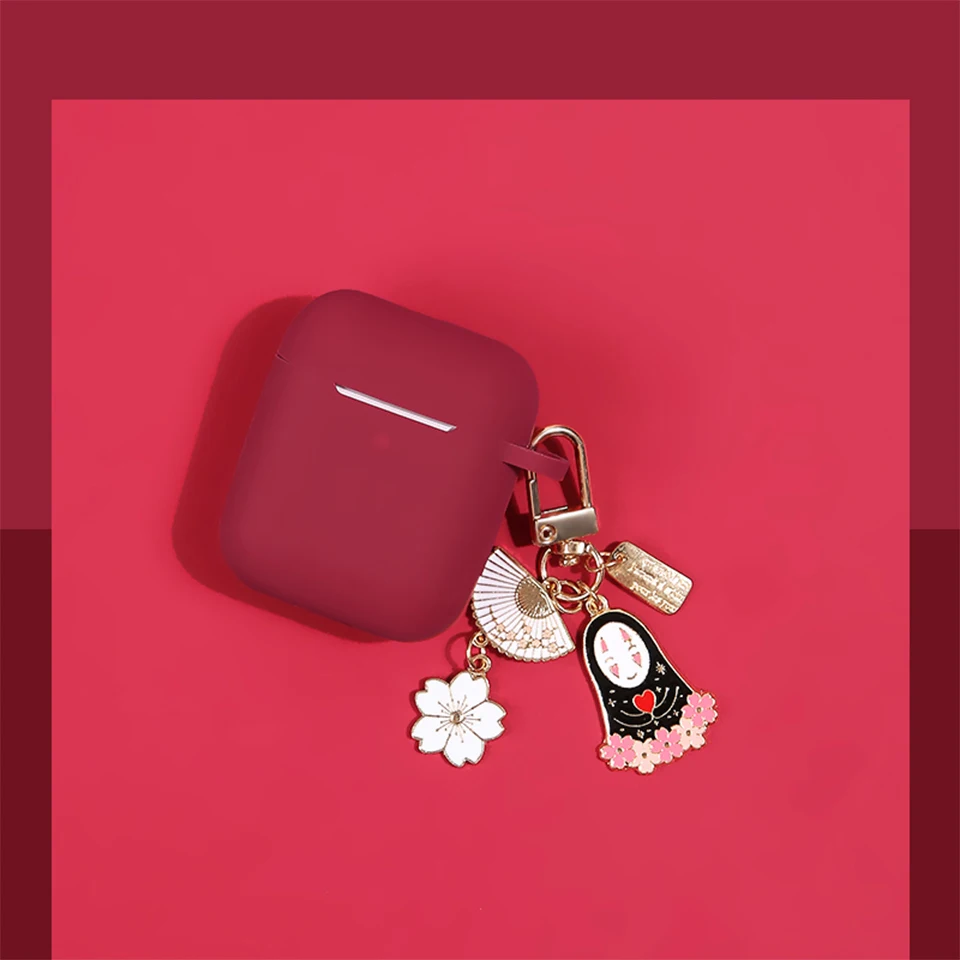 Милый Корейский Роскошный Цветочный декор мягкий чехол для Apple Airpods 1 2 Аксессуары Bluetooth наушники защитный чехол сумка Призрак брелок