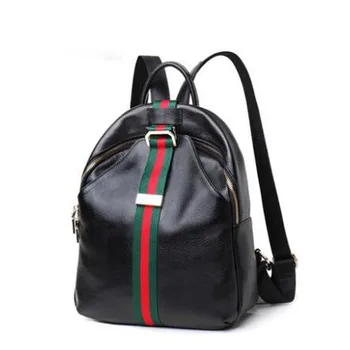 

New brown chocolate color head layer leather series Korean casual men and women universal retro backpack bags for teenage girls