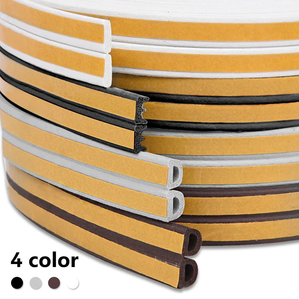 5 meters EPDM self-adhesive door and window sealing strip glass anti-collision rubber foam sound insulation | Обустройство дома