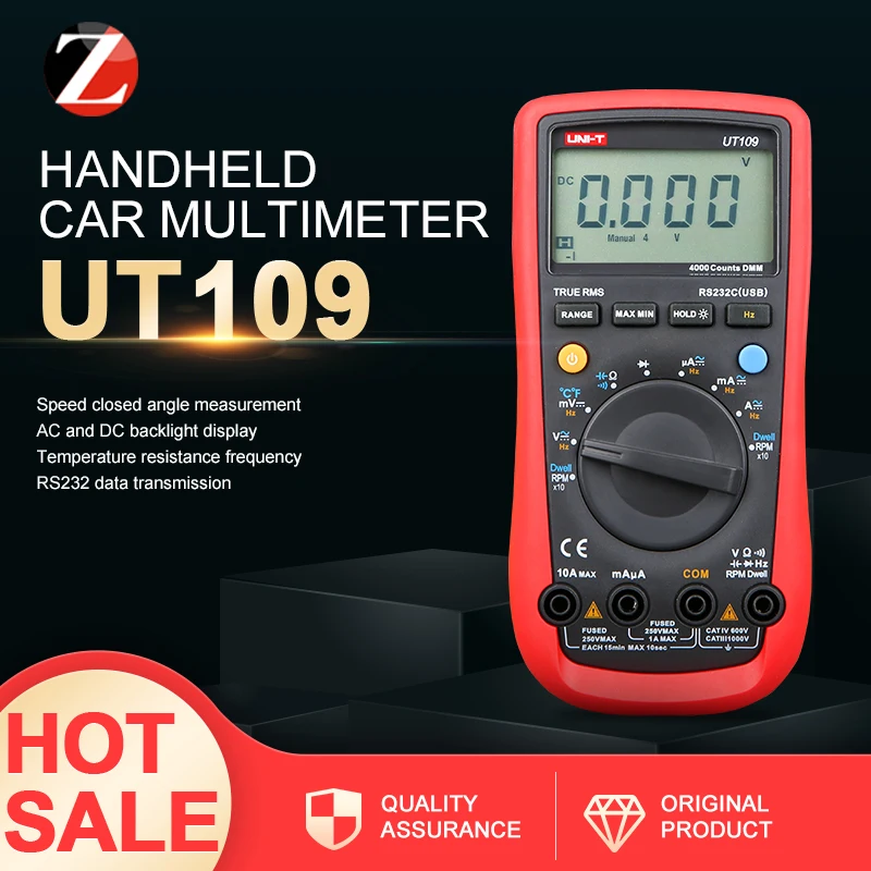 Handheld Automotive Multipurpose Meters UNI T UT109 Auto Range