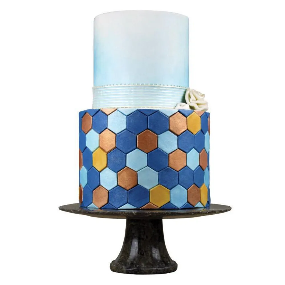 Hot Cake Mold 3pcs Hexagon Geometry Fondant Cookie Cutter Cake Mold Biscuit Confectionery Decorating Tools Baking Moulds02