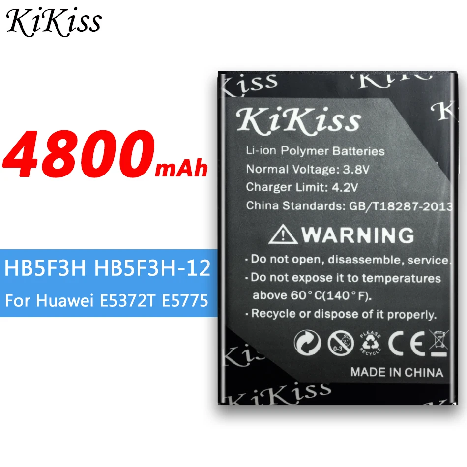 Аккумулятор большой емкости 4800 мАч для Huawei Ascend E5372T E5775 4G LTE FDD Cat 4 Wi Fi роутер литий