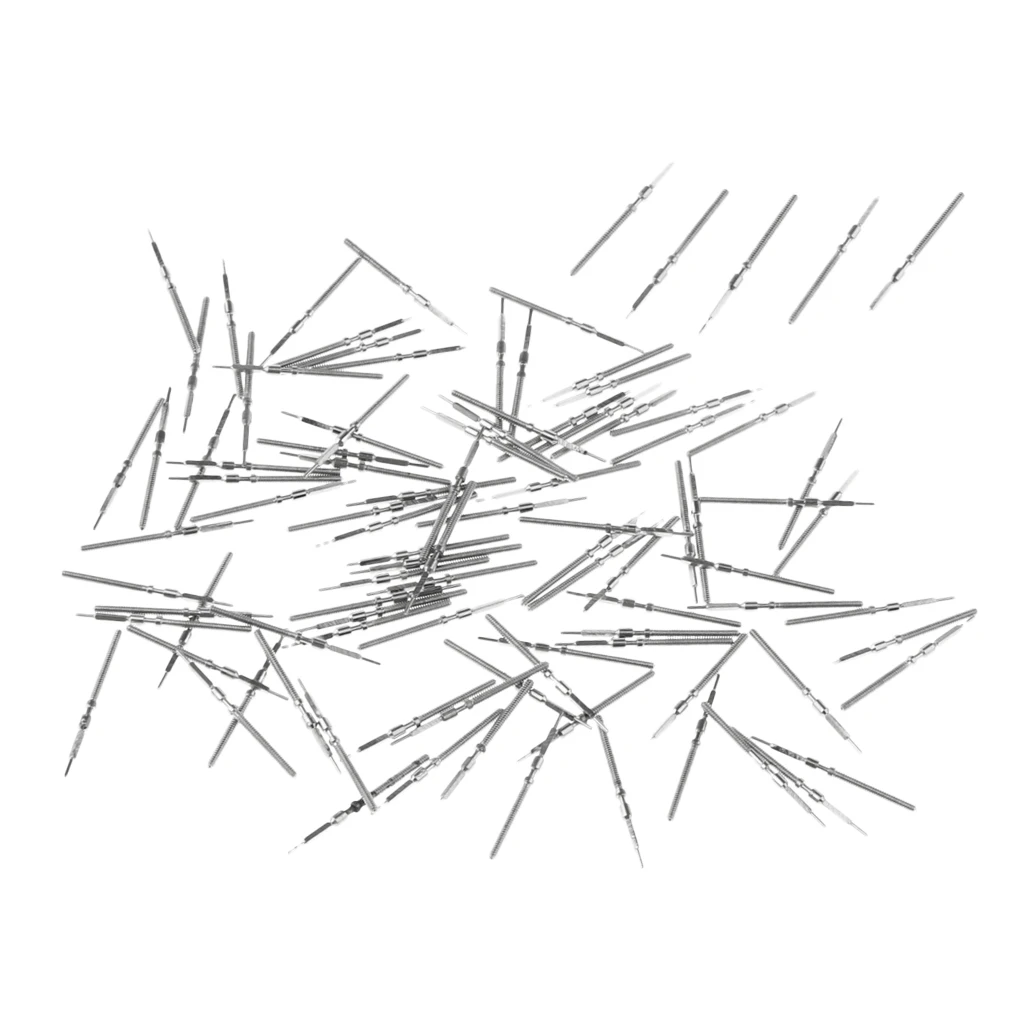 100 Pieces Repair Tools Watch Winding Stem Parts for 46941 46945 8200 8205 7009 2836 Movement Accessories Silver