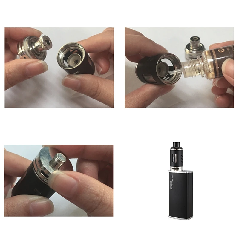 Электронная сигарета 80 Вт регулируемый vape mod box kit 2200mah 0.3ohm 3 мл бак электронная сигарета большой дым атомайзер вейпер(черный