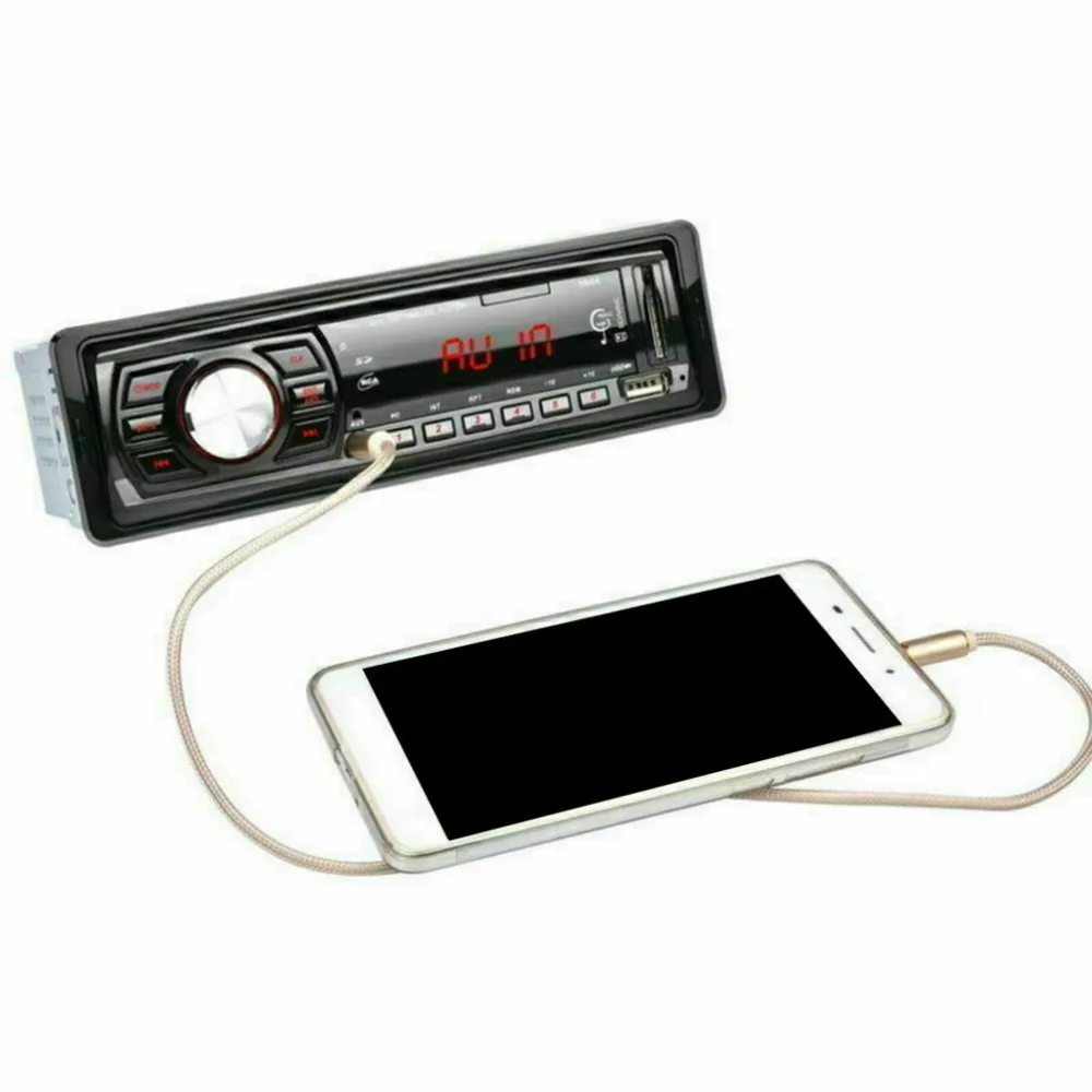 Автомагнитола Автомобильный MP3-плеер Hands-Free автомобильный fm-радио Mp3 с Usb/Aux интерфейсом Автомобильный MP3-плеер автозапчасти