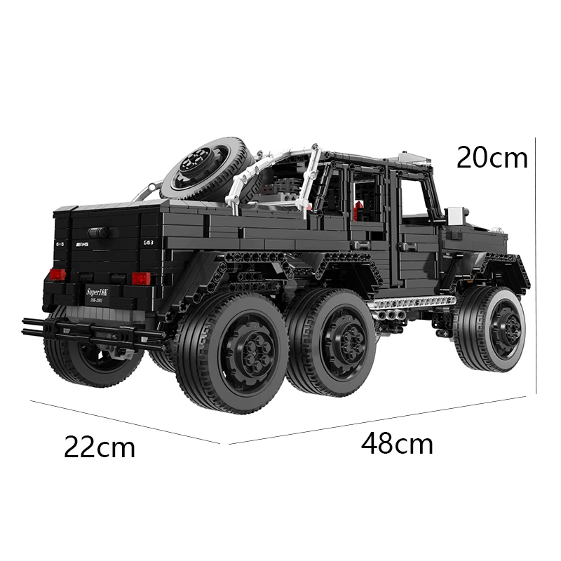 DHL LE-J901, 3300 шт., серия Technic, радиоуправляемая машина MOC 2425, G63AMG 6X6, набор LAND CRUISER, модель, строительные блоки, кирпичи, детская игрушка в подарок