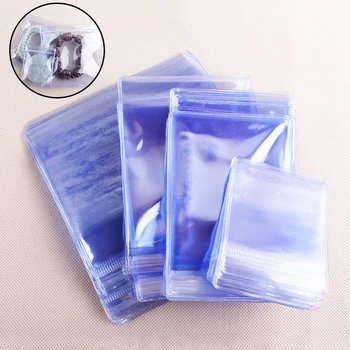 

10pcs Mini Transparent Self Sealing Zip Plastic Bag Thick PVC Zipper Bag Jewelry Gifts Earrings Packaging Storage Bags